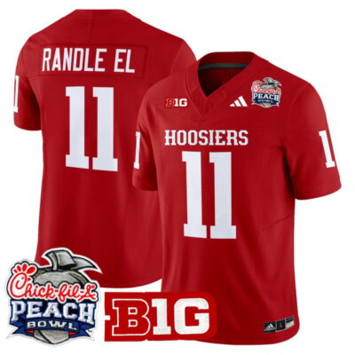 Indiana Hoosiers 2026 Peach Bowl Vapor Limited Stitched Jersey - Crimson / Randle El