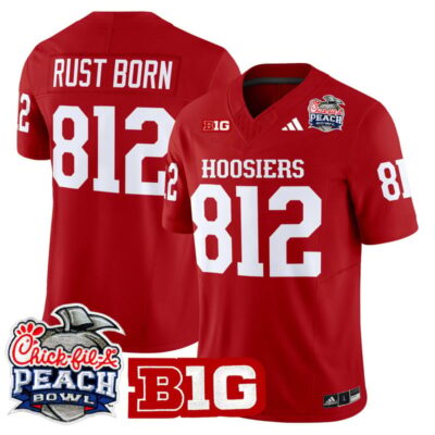 Indiana Hoosiers 2026 Peach Bowl Vapor Limited Stitched Jersey - Crimson / Rust Born 812