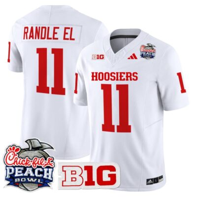 Indiana Hoosiers 2026 Peach Bowl Vapor Limited Stitched Jersey - White / Randle El