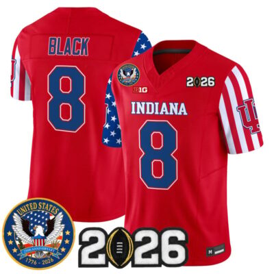 Indiana Hoosiers "America250 Edition" Vapor Limited Jersey - 2026 CFP Final Patch - Red / Kaelon Black
