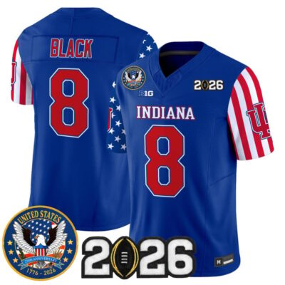 Indiana Hoosiers "America250 Edition" Vapor Limited Jersey - 2026 CFP Final Patch - Royal / Kaelon Black
