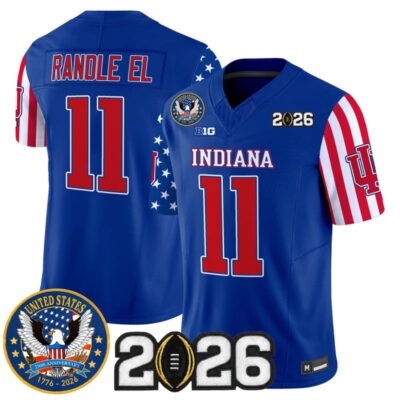Indiana Hoosiers "America250 Edition" Vapor Limited Jersey - 2026 CFP Final Patch - Royal / Randle El