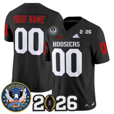 Indiana Hoosiers "United States 250th Anniversary Patch" Vapor Limited Custom Jersey - Black