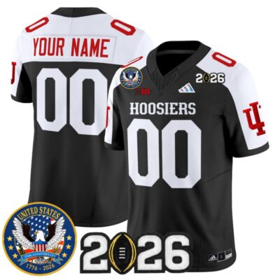 Indiana Hoosiers "United States 250th Anniversary Patch" Vapor Limited Custom Jersey - Black Alternate