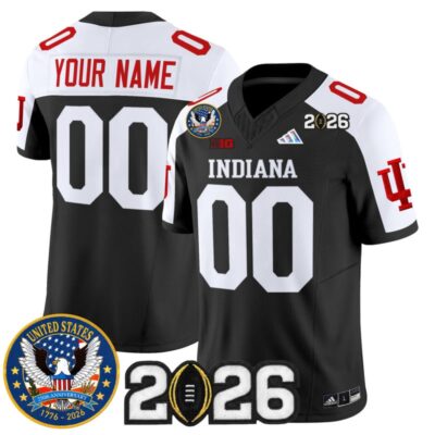 Indiana Hoosiers "United States 250th Anniversary Patch" Vapor Limited Custom Jersey - Black Alternate