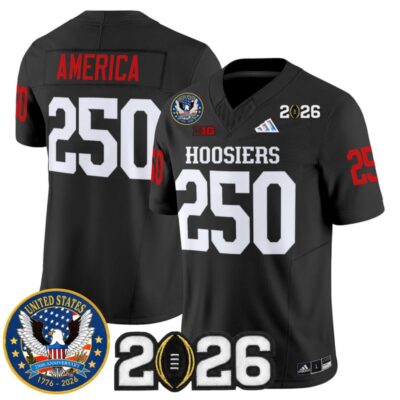 Indiana Hoosiers "United States 250th Anniversary Patch" Vapor Limited Jersey - Black / #250 America