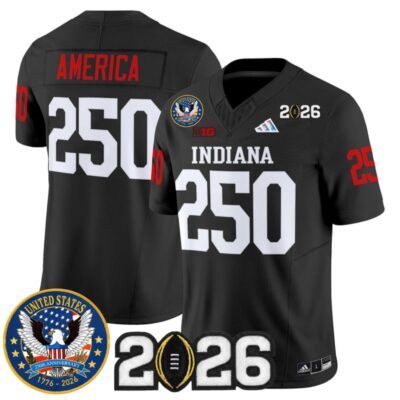 Indiana Hoosiers "United States 250th Anniversary Patch" Vapor Limited Jersey - Black / #250 America