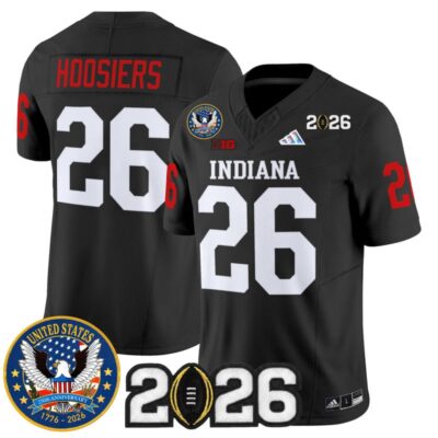 Indiana Hoosiers "United States 250th Anniversary Patch" Vapor Limited Jersey - Black / #26 Hoosiers