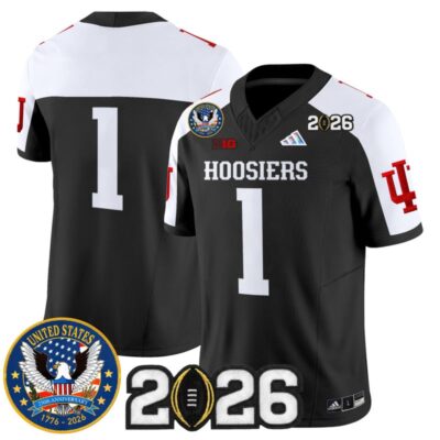 Indiana Hoosiers "United States 250th Anniversary Patch" Vapor Limited Jersey - Black Alternate / #1 Team