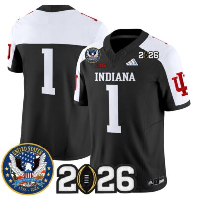 Indiana Hoosiers "United States 250th Anniversary Patch" Vapor Limited Jersey - Black Alternate / #1 Team