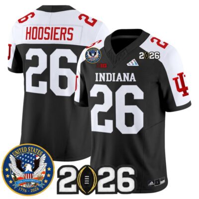 Indiana Hoosiers "United States 250th Anniversary Patch" Vapor Limited Jersey - Black Alternate / #26 Hoosiers