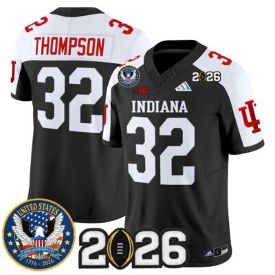Indiana Hoosiers "United States 250th Anniversary Patch" Vapor Limited Jersey - Black Alternate / Anthony Thompson