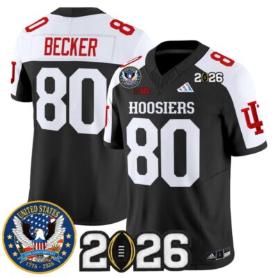 Indiana Hoosiers "United States 250th Anniversary Patch" Vapor Limited Jersey - Black Alternate / Charlie Becker