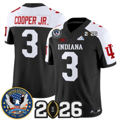 Indiana Hoosiers "United States 250th Anniversary Patch" Vapor Limited Jersey - Black Alternate / Omar Cooper Jr.
