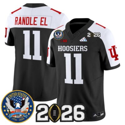 Indiana Hoosiers "United States 250th Anniversary Patch" Vapor Limited Jersey - Black Alternate / Randle El