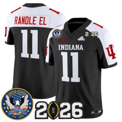 Indiana Hoosiers "United States 250th Anniversary Patch" Vapor Limited Jersey - Black Alternate / Randle El