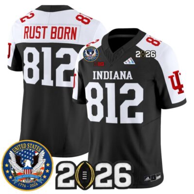 Indiana Hoosiers "United States 250th Anniversary Patch" Vapor Limited Jersey - Black Alternate / Rust Born 812