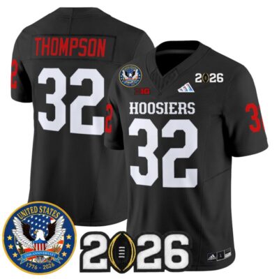 Indiana Hoosiers "United States 250th Anniversary Patch" Vapor Limited Jersey - Black / Anthony Thompson