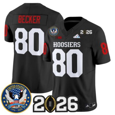 Indiana Hoosiers "United States 250th Anniversary Patch" Vapor Limited Jersey - Black / Charlie Becker