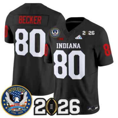 Indiana Hoosiers "United States 250th Anniversary Patch" Vapor Limited Jersey - Black / Charlie Becker