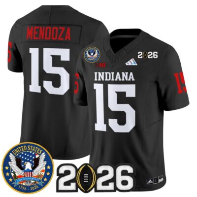 Indiana Hoosiers "United States 250th Anniversary Patch" Vapor Limited Jersey - Black / Fernando Mendoza