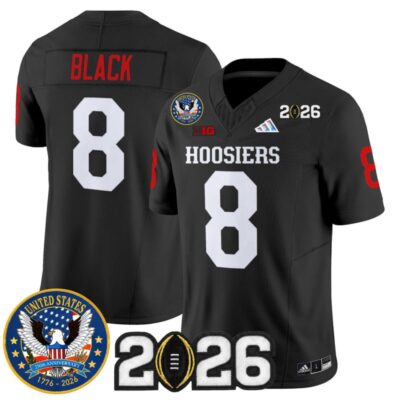Indiana Hoosiers "United States 250th Anniversary Patch" Vapor Limited Jersey - Black / Kaelon Black