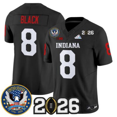 Indiana Hoosiers "United States 250th Anniversary Patch" Vapor Limited Jersey - Black / Kaelon Black