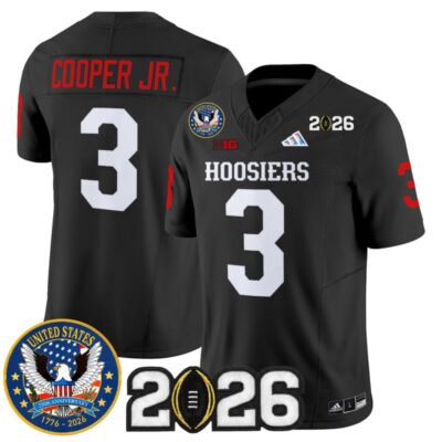 Indiana Hoosiers "United States 250th Anniversary Patch" Vapor Limited Jersey - Black / Omar Cooper Jr.