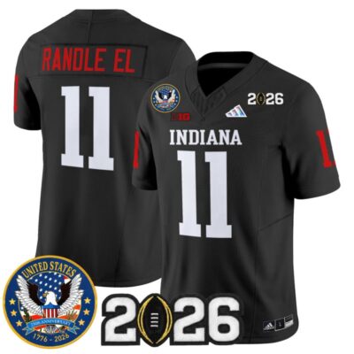 Indiana Hoosiers "United States 250th Anniversary Patch" Vapor Limited Jersey - Black / Randle El