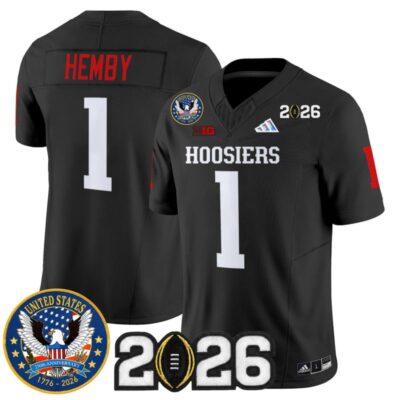 Indiana Hoosiers "United States 250th Anniversary Patch" Vapor Limited Jersey - Black / Roman Hemby