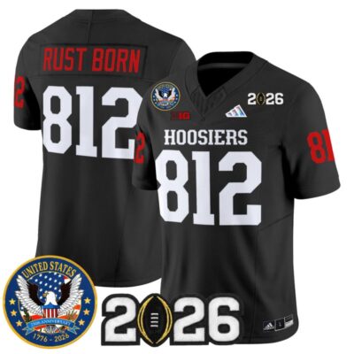 Indiana Hoosiers "United States 250th Anniversary Patch" Vapor Limited Jersey - Black / Rust Born 812