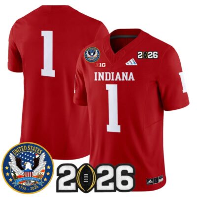 Indiana Hoosiers "United States 250th Anniversary Patch" Vapor Limited Jersey - Crimson / #1 Team
