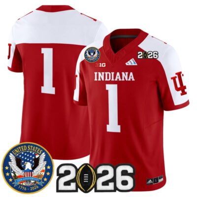 Indiana Hoosiers "United States 250th Anniversary Patch" Vapor Limited Jersey - Crimson Alternate / #1 Team