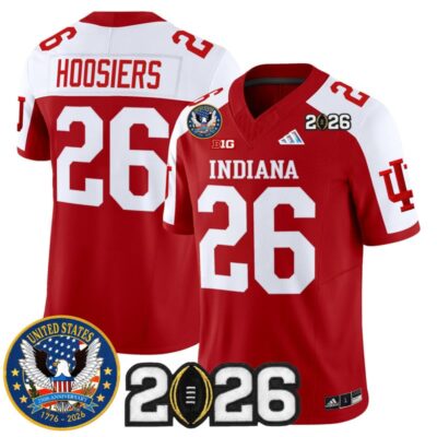 Indiana Hoosiers "United States 250th Anniversary Patch" Vapor Limited Jersey - Crimson Alternate / #26 Hoosiers
