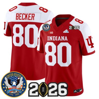 Indiana Hoosiers "United States 250th Anniversary Patch" Vapor Limited Jersey - Crimson Alternate / Charlie Becker