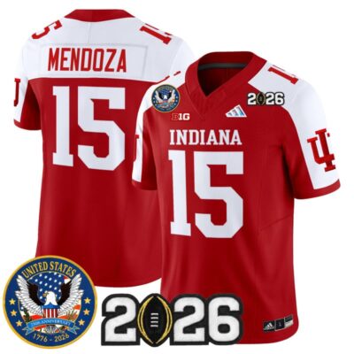 Indiana Hoosiers "United States 250th Anniversary Patch" Vapor Limited Jersey - Crimson Alternate / Fernando Mendoza