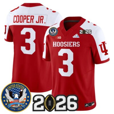 Indiana Hoosiers "United States 250th Anniversary Patch" Vapor Limited Jersey - Crimson Alternate / Omar Cooper Jr.