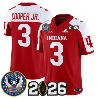 Indiana Hoosiers "United States 250th Anniversary Patch" Vapor Limited Jersey - Crimson Alternate / Omar Cooper Jr.