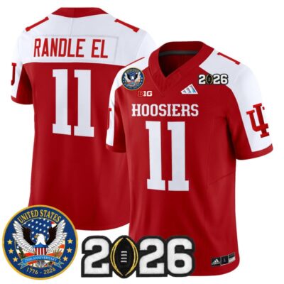 Indiana Hoosiers "United States 250th Anniversary Patch" Vapor Limited Jersey - Crimson Alternate / Randle El