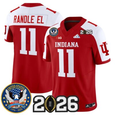Indiana Hoosiers "United States 250th Anniversary Patch" Vapor Limited Jersey - Crimson Alternate / Randle El