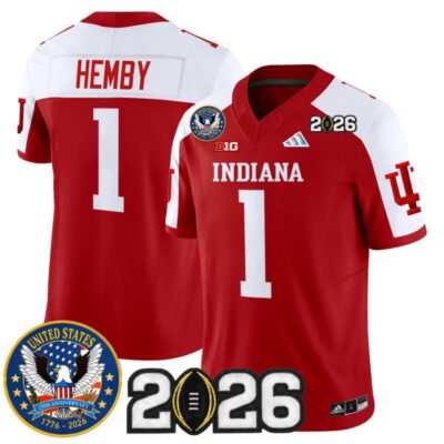 Indiana Hoosiers "United States 250th Anniversary Patch" Vapor Limited Jersey - Crimson Alternate / Roman Hemby