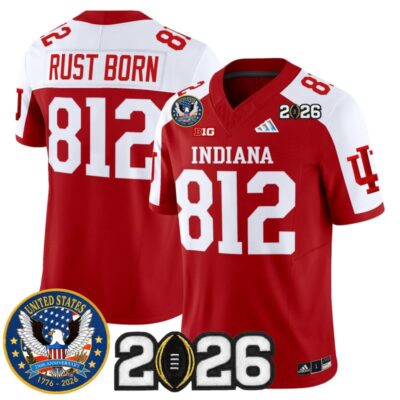 Indiana Hoosiers "United States 250th Anniversary Patch" Vapor Limited Jersey - Crimson Alternate / Rust Born 812