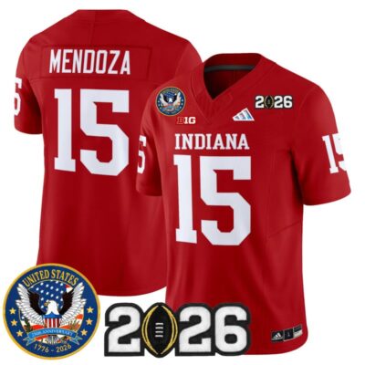 Indiana Hoosiers "United States 250th Anniversary Patch" Vapor Limited Jersey - Crimson / Fernando Mendoza
