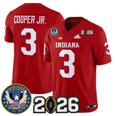 Indiana Hoosiers "United States 250th Anniversary Patch" Vapor Limited Jersey - Crimson / Omar Cooper Jr.