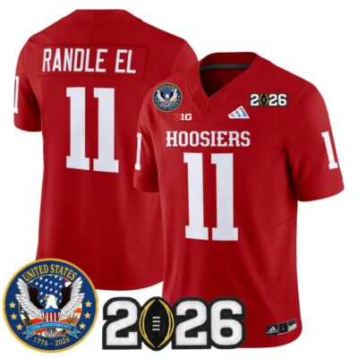 Indiana Hoosiers "United States 250th Anniversary Patch" Vapor Limited Jersey - Crimson / Randle El