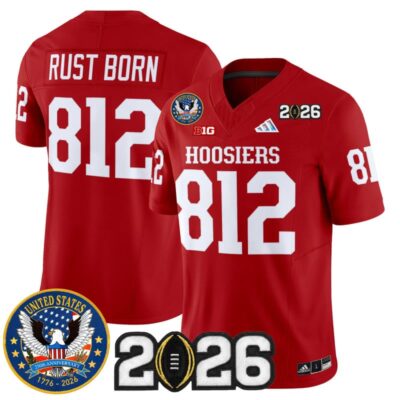 Indiana Hoosiers "United States 250th Anniversary Patch" Vapor Limited Jersey - Crimson / Rust Born 812