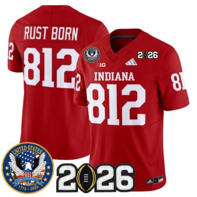 Indiana Hoosiers "United States 250th Anniversary Patch" Vapor Limited Jersey - Crimson / Rust Born 812
