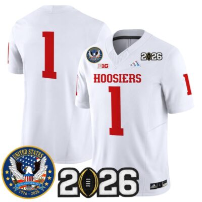 Indiana Hoosiers "United States 250th Anniversary Patch" Vapor Limited Jersey - White / #1 Team