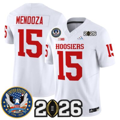 Indiana Hoosiers "United States 250th Anniversary Patch" Vapor Limited Jersey - White / Fernando Mendoza