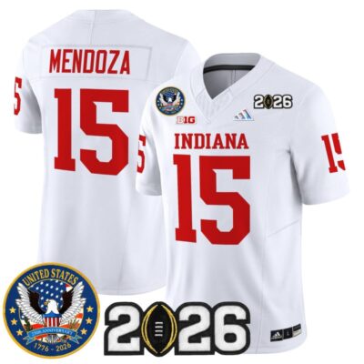 Indiana Hoosiers "United States 250th Anniversary Patch" Vapor Limited Jersey - White / Fernando Mendoza